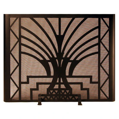 Standing Art Deco Fireplace Screen - TA Screen Specialist, Inc.